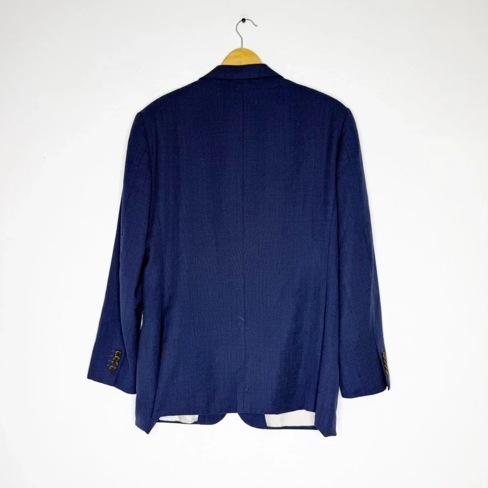 Suitsupply Napoli Jacket Size 46 US Slim Straight Cut Navy Blue 100% Wool